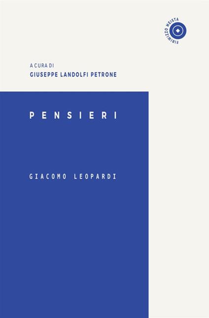 Pensieri - Giacomo Leopardi - copertina