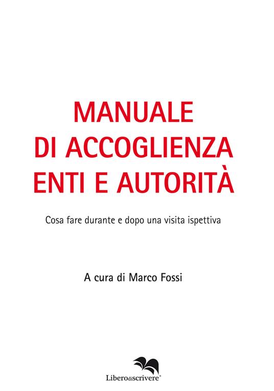Manuale di accoglienza enti e autorità. Cosa fare durante e dopo una visita ispettiva - copertina