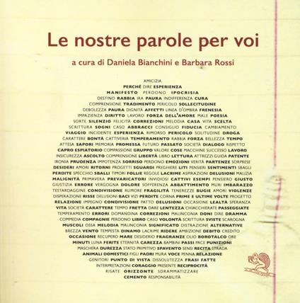 Le nostre parole per voi - copertina