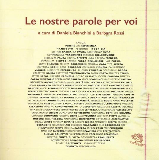 Le nostre parole per voi - copertina