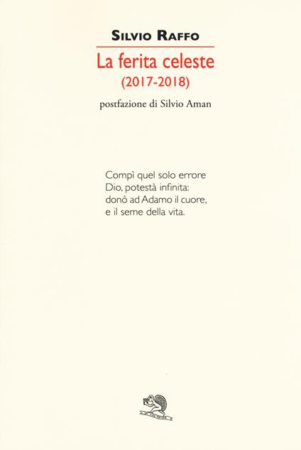 La ferita celeste 2017-2018 - Silvio Raffo - copertina