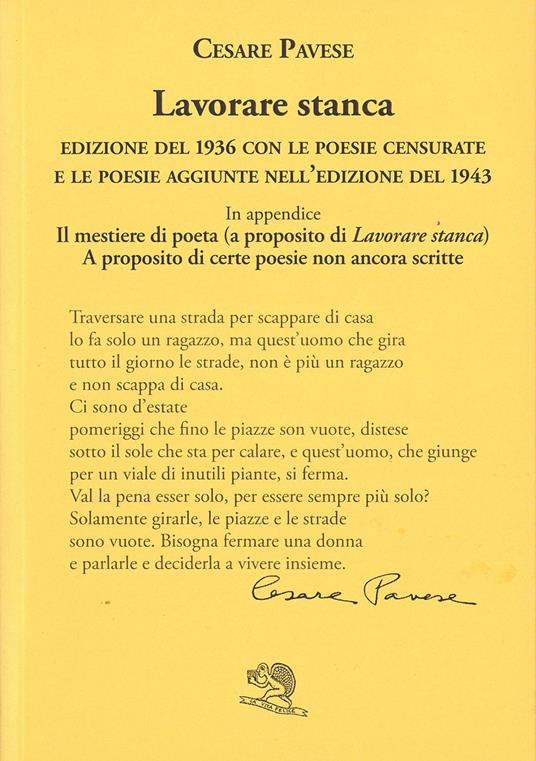 Lavorare stanca. Ediz. integrale - Cesare Pavese - copertina