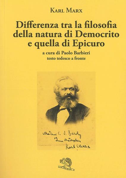 Differenza tra la filosofia della natura di Democrito e quella di Epicuro. Testo tedesco a fronte - Karl Marx - copertina