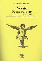 Verste. Poesie 1916-1920. Testo russo a fronte