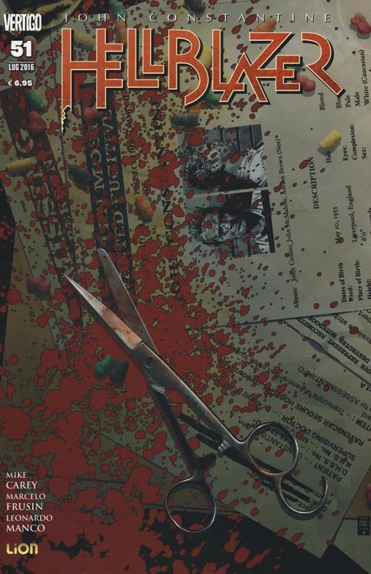 John Constantine. Hellblazer. Vol. 51 - Mike Carey,Marcelo Frusin,Leonardo Manco - copertina