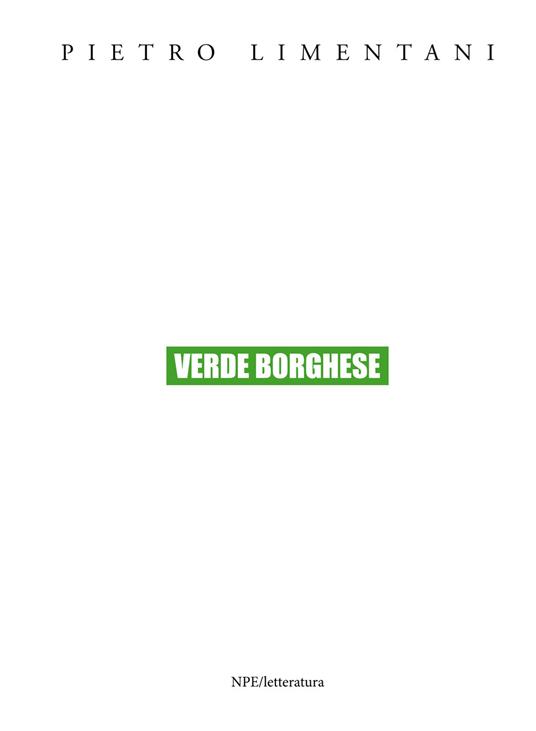 Verde borghese - Pietro Limentani - copertina