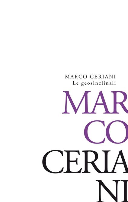 Le geosinclinali - Marco Ceriani - copertina