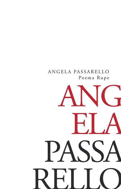 Poema rupe - Angela Passarello - copertina