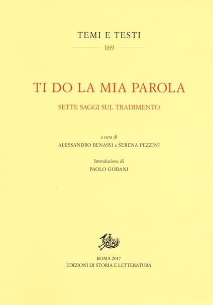 Ti do la mia parola. Sette saggi sul tradimento - copertina