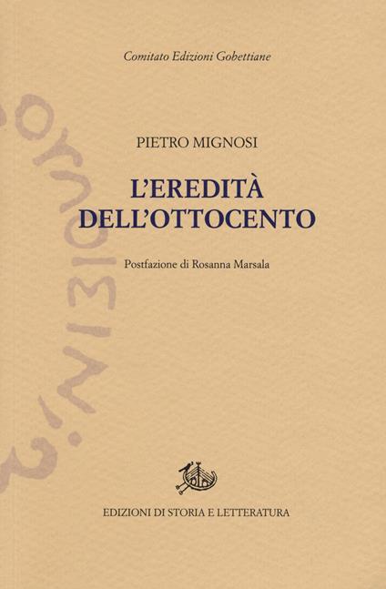 L' eredità dell'Ottocento - Pietro Mignosi - copertina