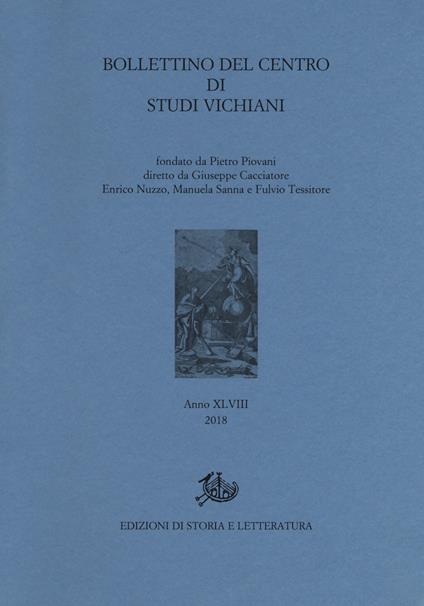 Bollettino del Centro di studi vichiani. Vol. 48 - copertina