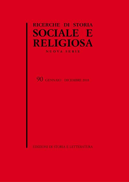 Ricerche di storia sociale e religiosa. Vol. 90 - copertina