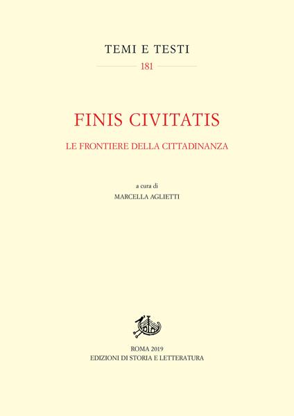 Finis civitatis. Le frontiere della cittadinanza - copertina