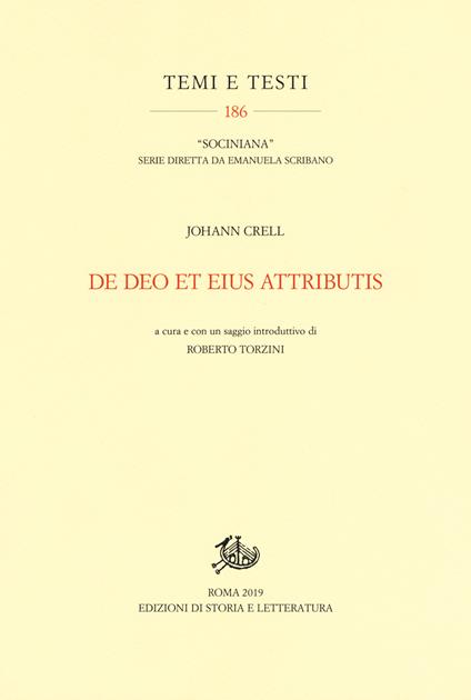 De Deo et eius attributis - Johannes Crell - copertina