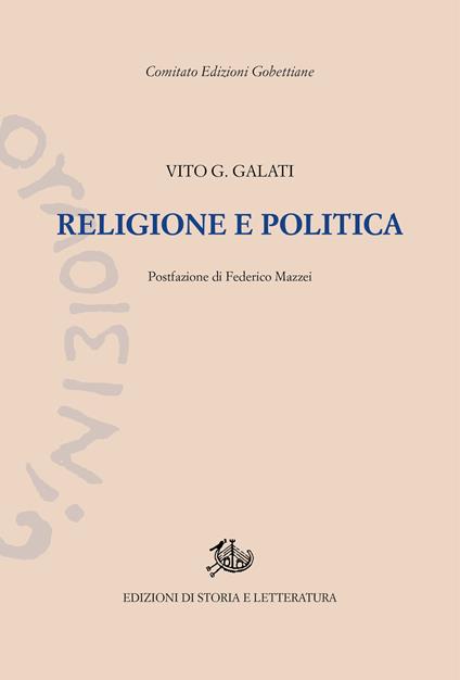 Religione e politica - Vito G. Galati - copertina