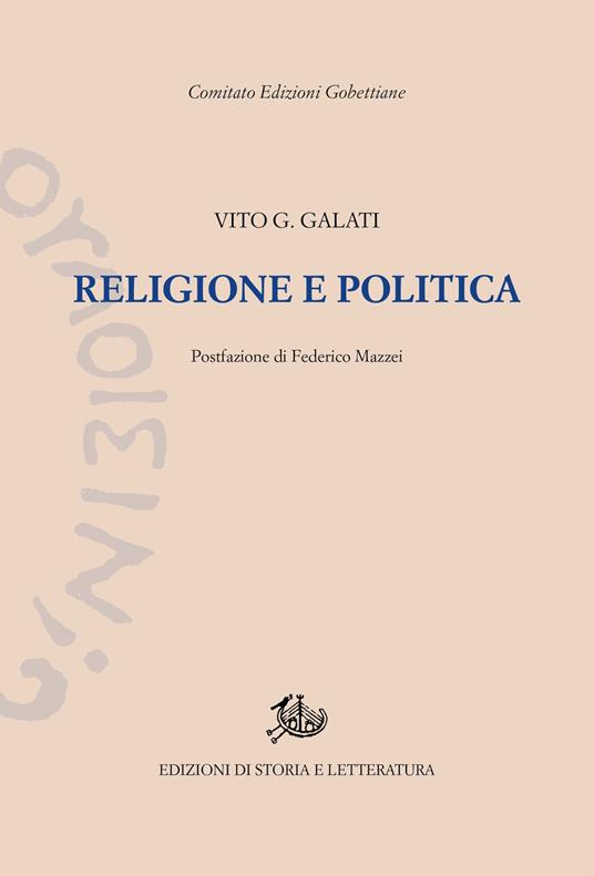Religione e politica - Vito G. Galati - copertina