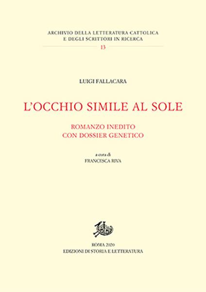 L'occhio simile al sole - Luigi Fallacara - copertina