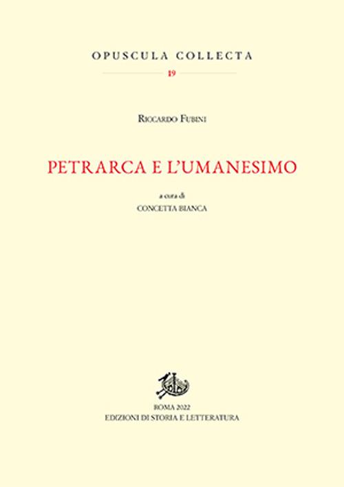 Petrarca e l'Umanesimo - Riccardo Fubini - copertina