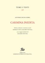 Carmina inedita. Ediz. critica