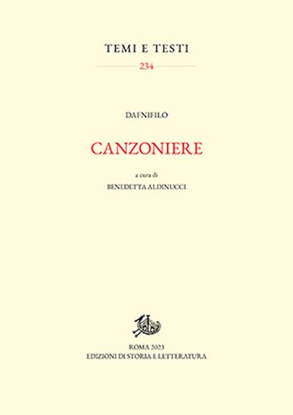 Canzoniere - Dafnifilo - copertina