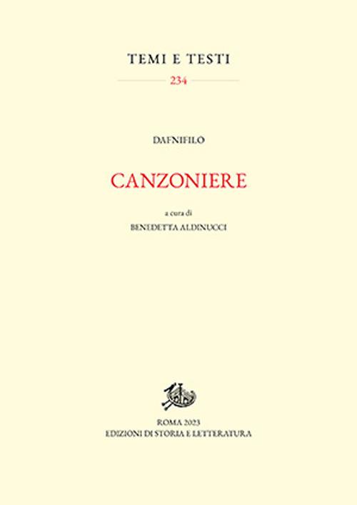 Canzoniere - Dafnifilo - copertina
