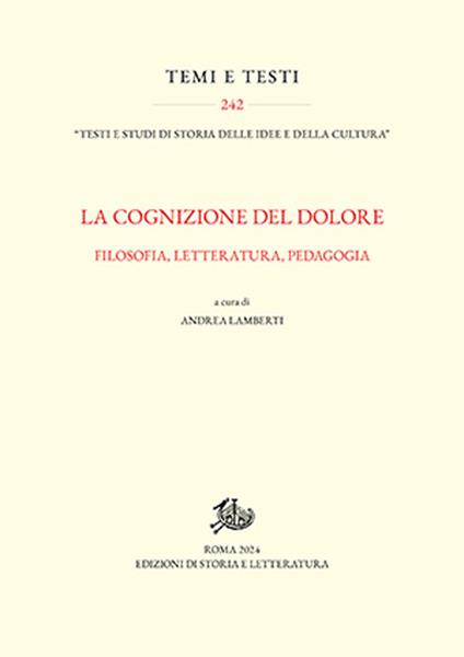 La cognizione del dolore. Filosofia, letteratura, pedagogia - copertina
