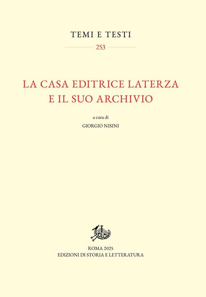 La casa editrice Laterza e il suo archivio - copertina