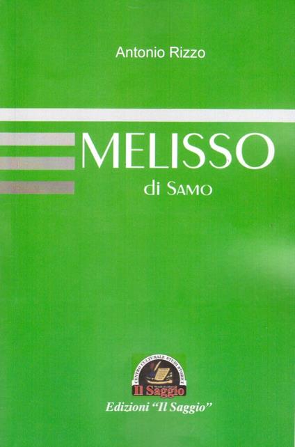 Melisso di Samo - Antonio Rizzo - copertina