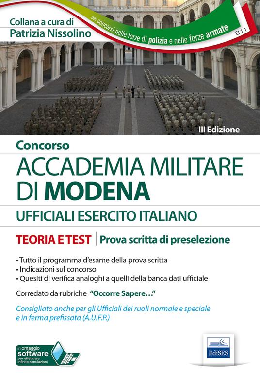 Accademia militare di Modena. Esercito italiano. Teoria e test per la prova scritta di preselezione. Con software di simulazione - copertina