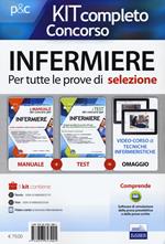 Kit completo concorso per infermiere. Per tutte le prove di selezione: Il manuale dei concorsi per infermiere. Guida completa a tutte le prove di selezione-I test dei concorsi per infermiere. Ampia raccolta di quesiti ufficiali per test preselettivi e prove pratiche. Con e-book. Con software di simu