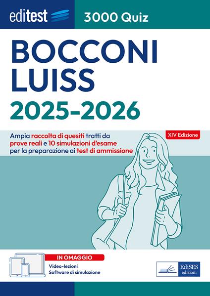 EdiTEST. Bocconi, Luiss. 3000 quiz. Ampia raccolta di quesiti tratti da prove reali e 10 simulazioni d'esame. Con software di simulazione - copertina