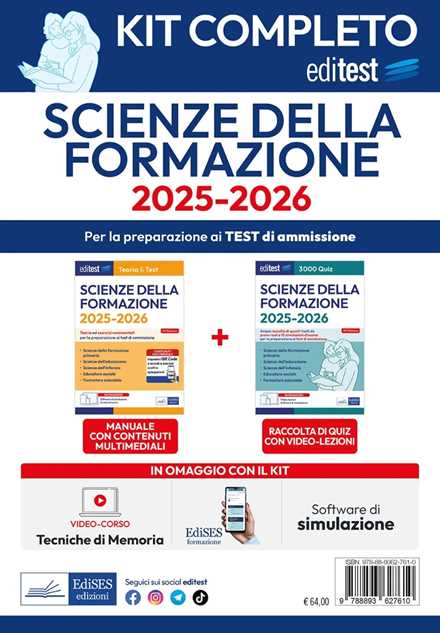 Libro Kit completo EdiTEST Scienze della formazione. Con software di simulazione 