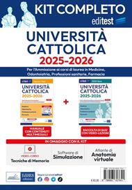 Kit completo EdiTEST. Università Cattolica. Medicina, odontoiatria, professioni sanitarie. Con espansione online. Con software di simulazione