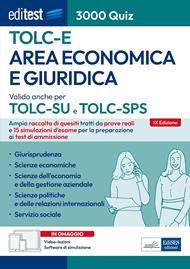 EdiTEST. Area economica e giuridica. 3000 quiz. Ampia raccolta di quesiti tratti da prove reali e 15 simulazioni d'esame per la preparazione ai test di accesso. Con software di simulazione. Con video-lezioni