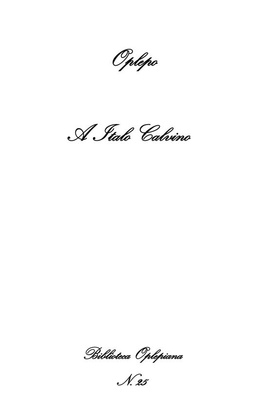 A Italo Calvino - copertina