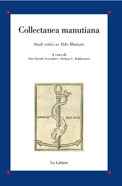 Collectanea Manutiana. Studi critici su Aldo Manuzio - copertina