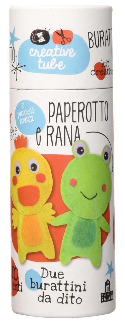 Paperotto e rana. Burattini da dito. Creative tube - copertina