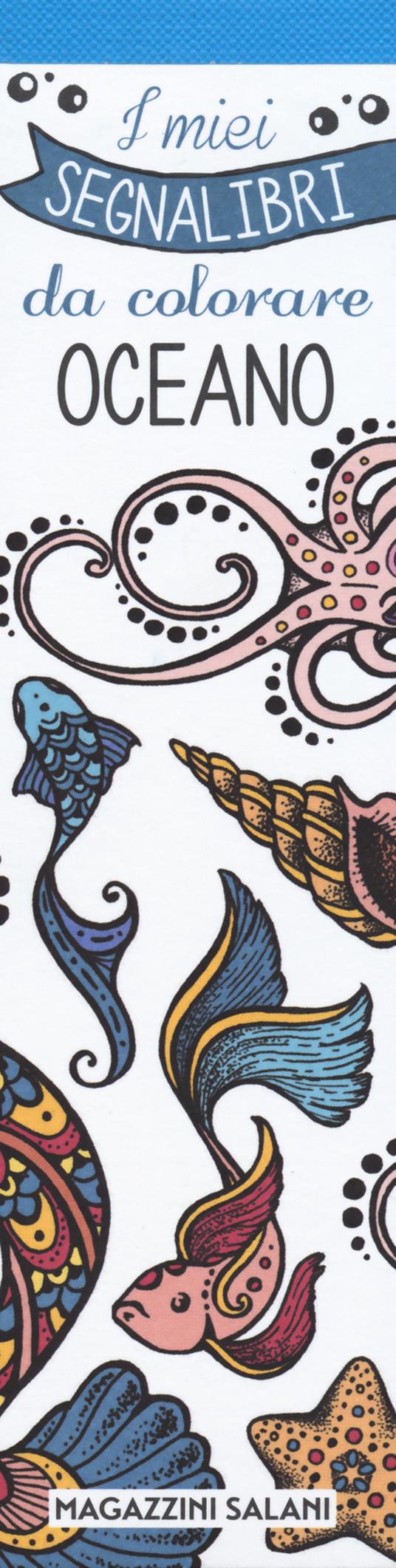 Oceano. I miei segnalibri da colorare - copertina