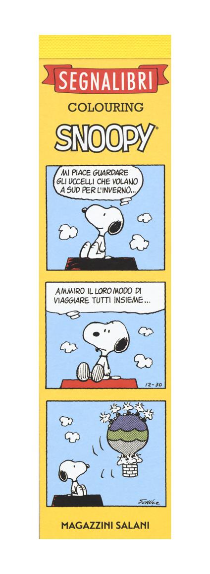 Snoopy. Segnalibri colouring - Charles M. Schulz - copertina