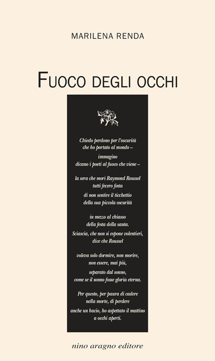 Fuoco degli occhi - Marilena Renda - copertina