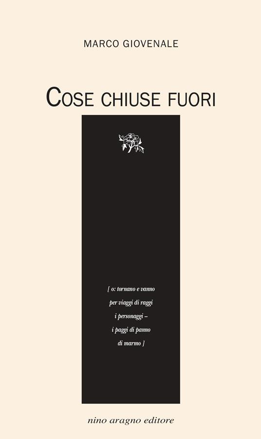 Cose chiuse fuori - Marco Giovenale - copertina
