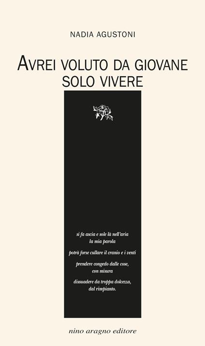 Avrei voluto da giovane solo vivere - Nadia Agustoni - copertina