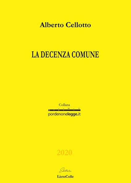 La decenza comune - Alberto Cellotto - copertina
