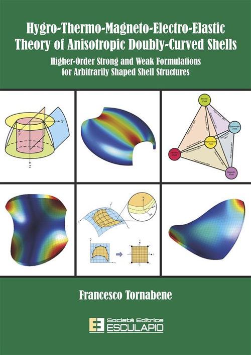 Hygro-thermo-magneto-electro-elastic theory of anisotropic doubly-curved shells. Higher-order strong and weak formulations for arbitrarily shaped shell structures - Francesco Tornabene - copertina