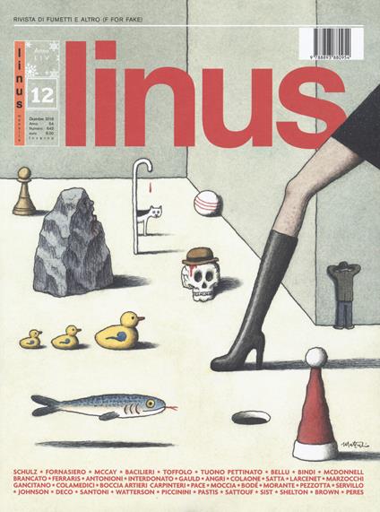 Rivista Linus. Dicembre 2018 - copertina