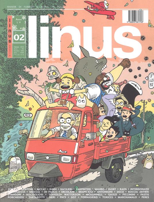 Rivista Linus. Febbraio 2019 - copertina