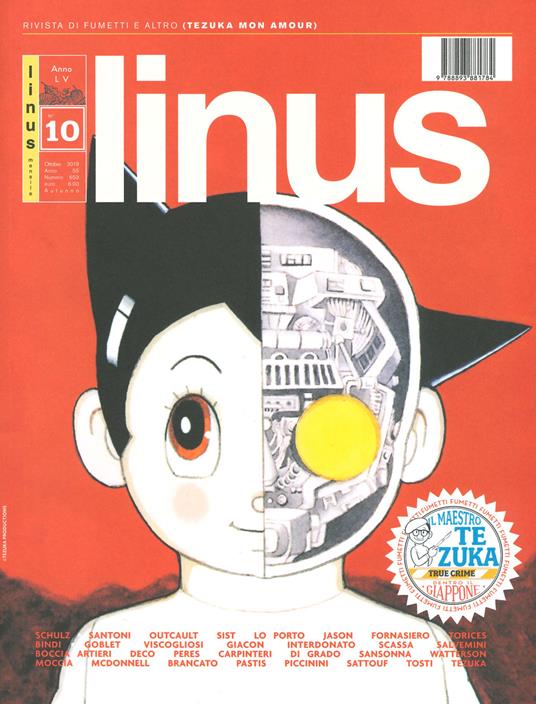 Rivista Linus. Ottobre 2019 - copertina