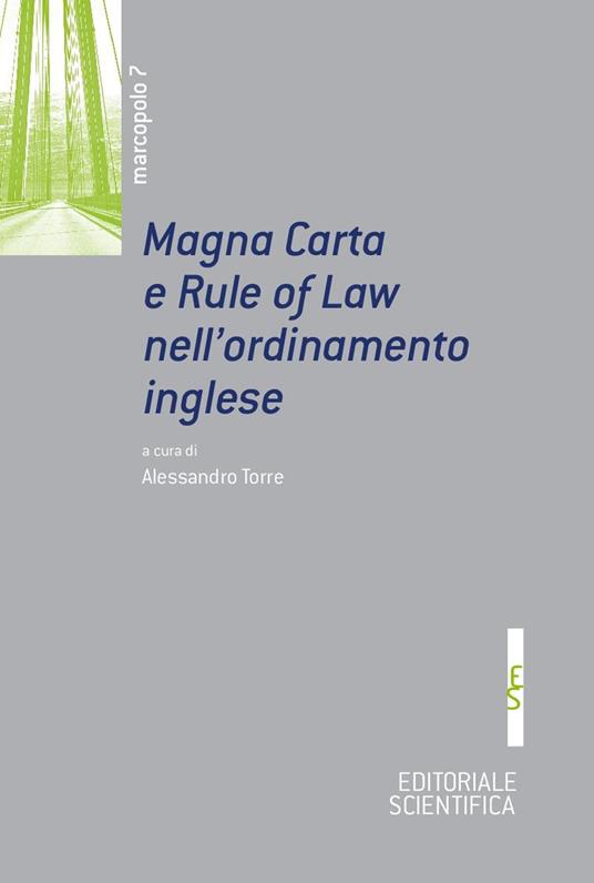 Magna Carta e Rule of Law nell'ordinamento inglese - copertina