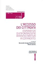 L' accesso dei cittadini. Esperienze di informazione amministrativa a confronto