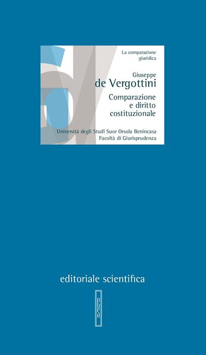 Comparazione e diritto costituzionale - Giuseppe De Vergottini - copertina